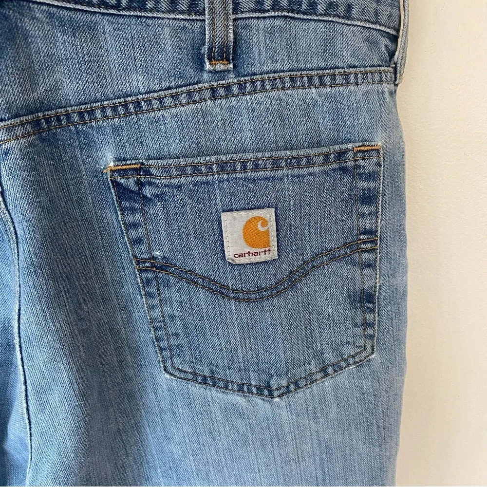 Carhartt relaxed fit distressed straight leg jeans size 38x32 - Picture 11 of 16